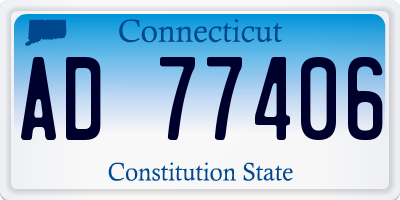 CT license plate AD77406