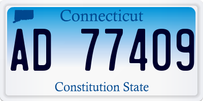 CT license plate AD77409