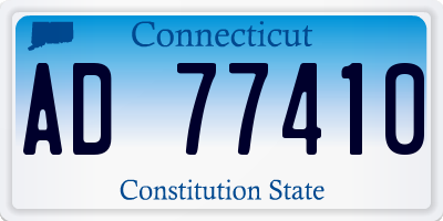 CT license plate AD77410