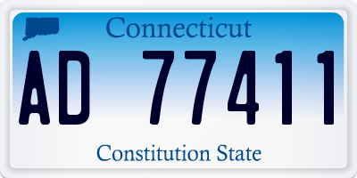 CT license plate AD77411