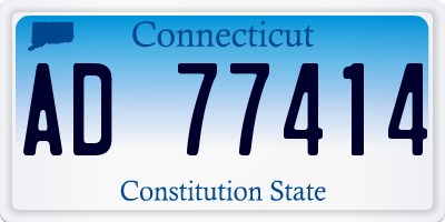 CT license plate AD77414