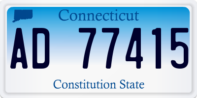 CT license plate AD77415