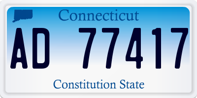 CT license plate AD77417