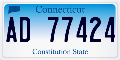 CT license plate AD77424
