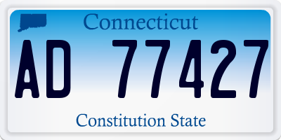 CT license plate AD77427