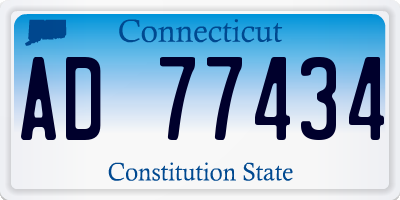 CT license plate AD77434
