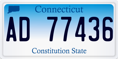 CT license plate AD77436