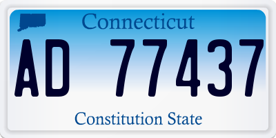 CT license plate AD77437