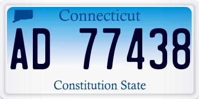CT license plate AD77438