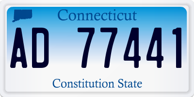 CT license plate AD77441