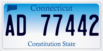 CT license plate AD77442