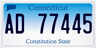 CT license plate AD77445