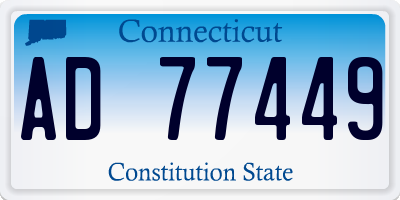 CT license plate AD77449