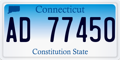 CT license plate AD77450