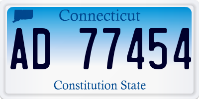 CT license plate AD77454