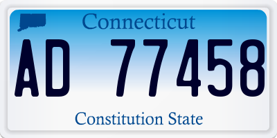 CT license plate AD77458