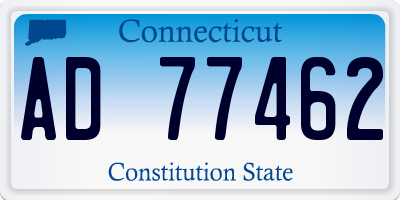 CT license plate AD77462