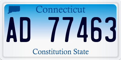 CT license plate AD77463