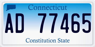CT license plate AD77465