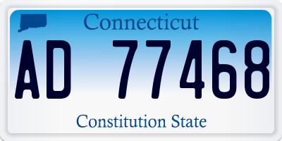 CT license plate AD77468