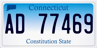 CT license plate AD77469