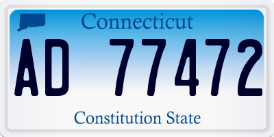 CT license plate AD77472