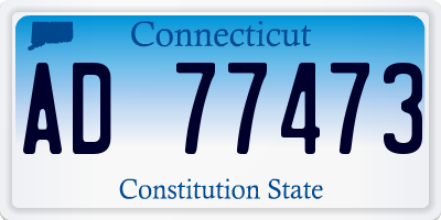 CT license plate AD77473