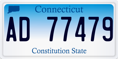 CT license plate AD77479