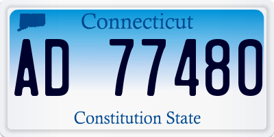 CT license plate AD77480