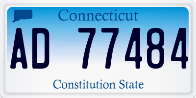 CT license plate AD77484