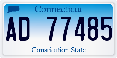 CT license plate AD77485
