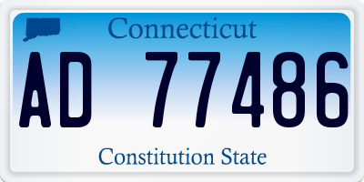 CT license plate AD77486
