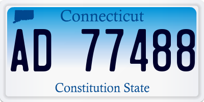 CT license plate AD77488