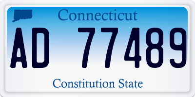 CT license plate AD77489