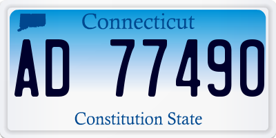 CT license plate AD77490