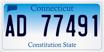 CT license plate AD77491