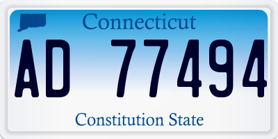 CT license plate AD77494