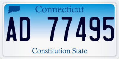 CT license plate AD77495