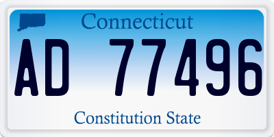 CT license plate AD77496