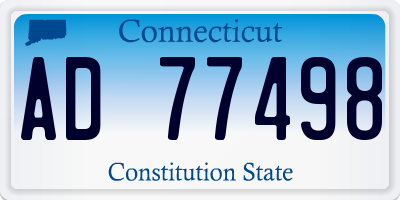 CT license plate AD77498