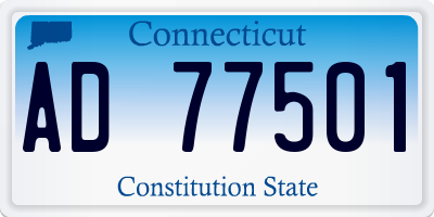 CT license plate AD77501
