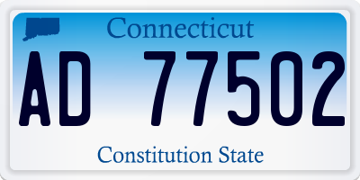 CT license plate AD77502