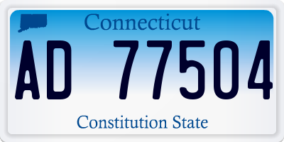 CT license plate AD77504