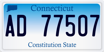 CT license plate AD77507