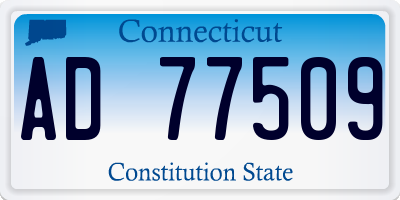 CT license plate AD77509