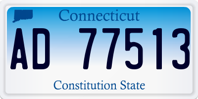 CT license plate AD77513