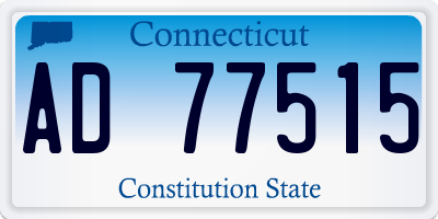 CT license plate AD77515
