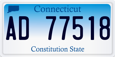 CT license plate AD77518