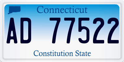 CT license plate AD77522