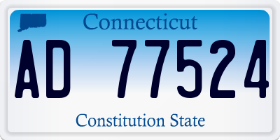CT license plate AD77524